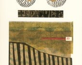 Contemporary Mixed media collage on paper