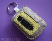 Retro Cassette Tape Plush Keychain
