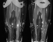 His and Hers Pub Pilsners by Jackglass on Etsy