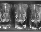 Etched Glass Whiskey Shot Glass by Jackglass on Etsy