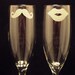 His and Hers Mustache and Lips Champagne Flutes by Jackglass on Etsy