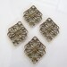 6 Antique Gold Filigree Diamond Connector, Pendant or Drop 15x21mm - Trinity Brass Co.