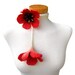 Felted Poppy Necklace by AVAoriginal