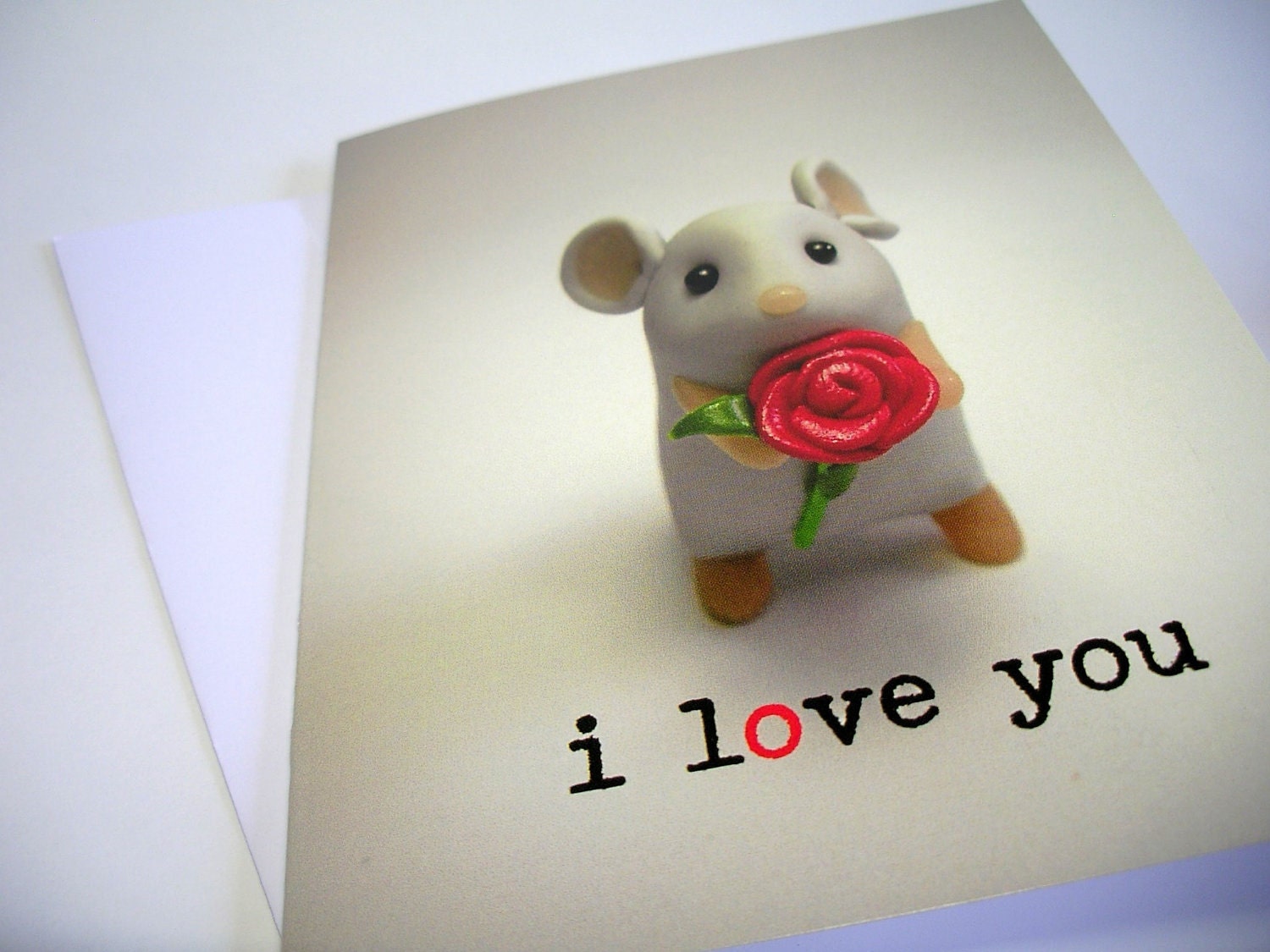 Valentine Anniversary Card 'I Love You' Mouse