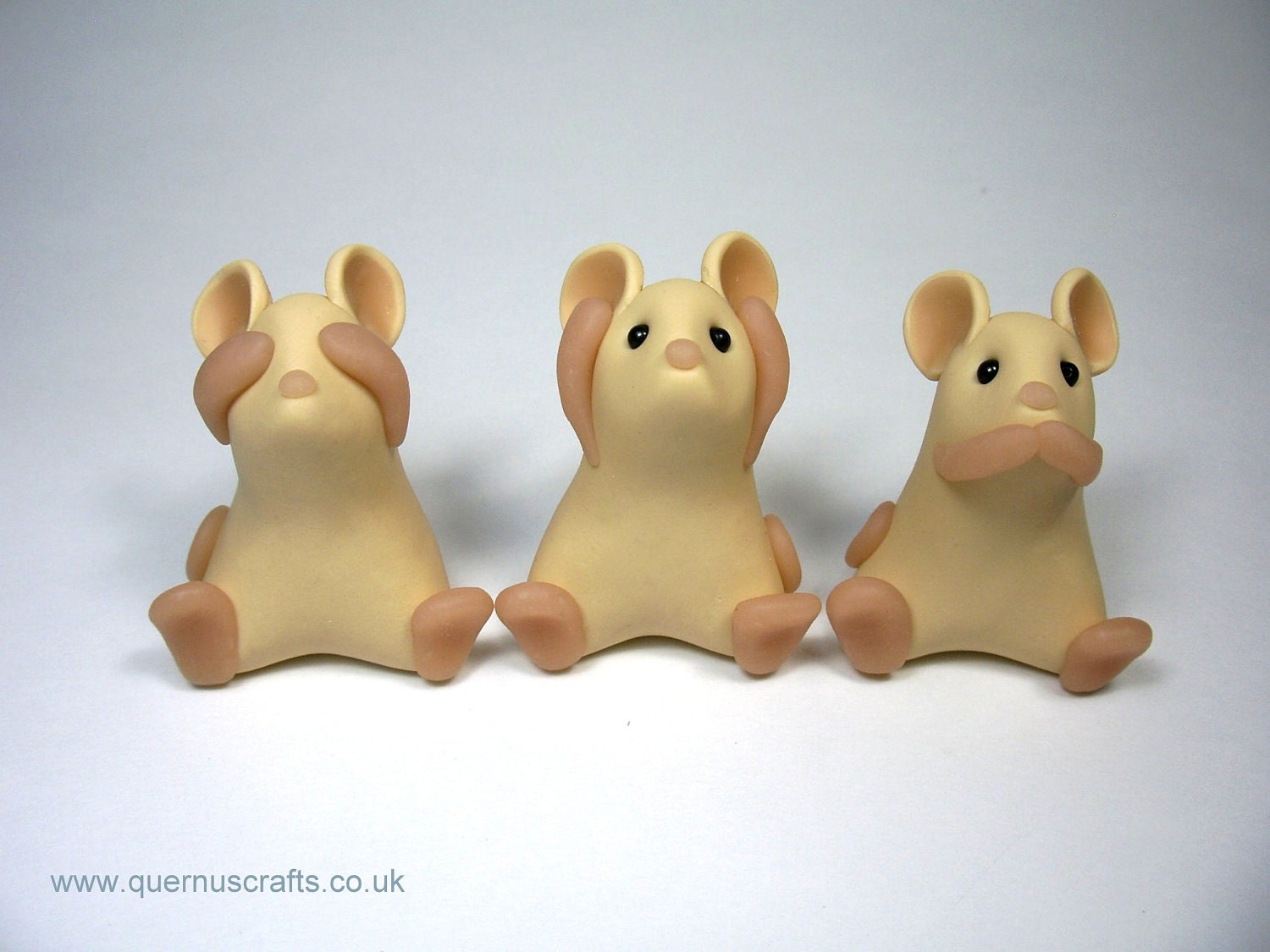 See No Evil, Hear No Evil, Speak No Evil Three Wise Mice Ornament Sculpture