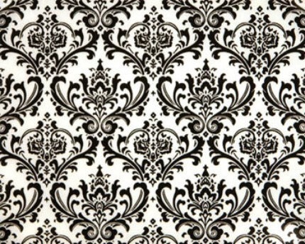 Madison Damask black and white table runners