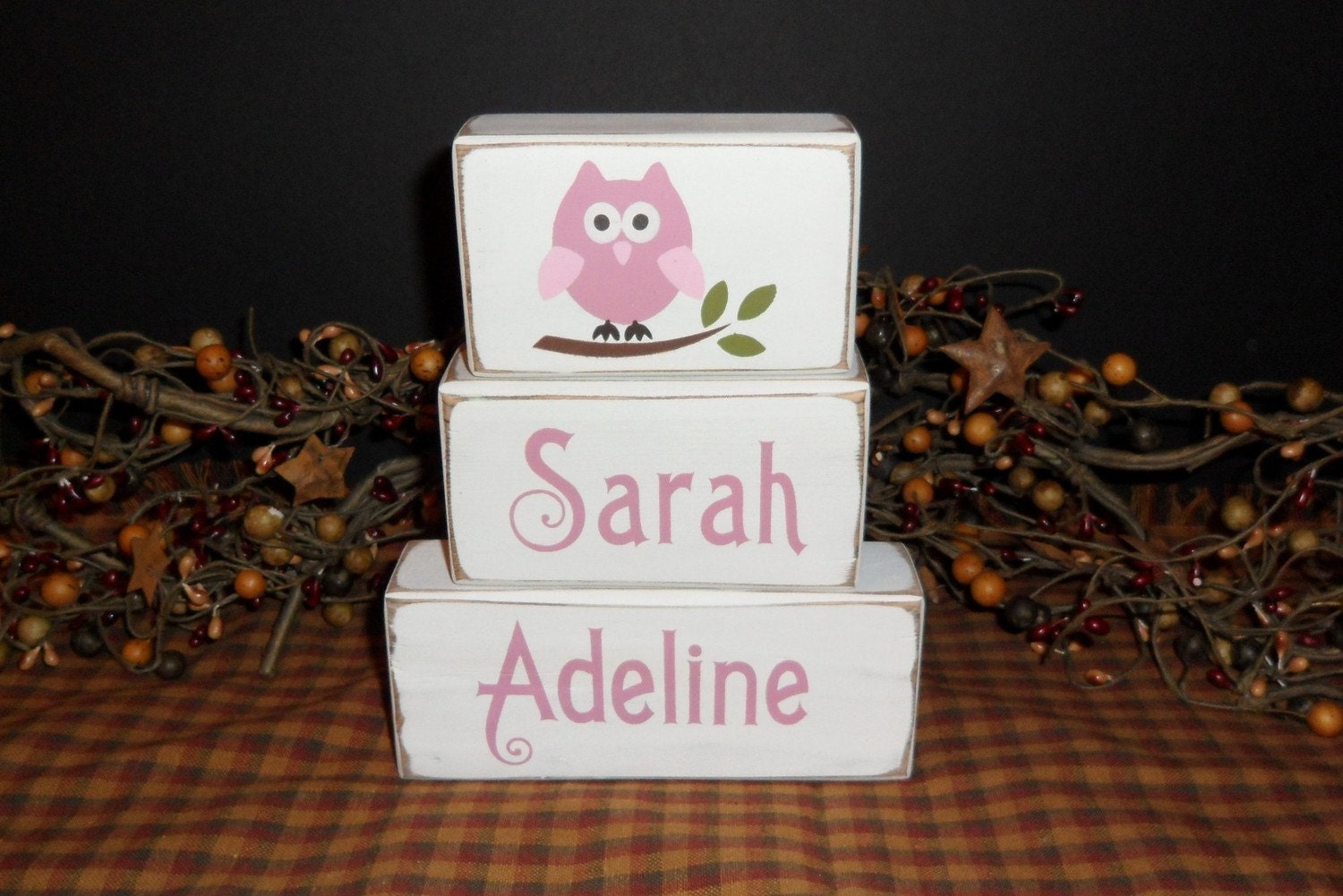 Custom Personalized Children's Name Wood Blocks