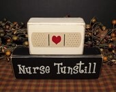 Nurse School RN Custom Personalized primitive wood blocks