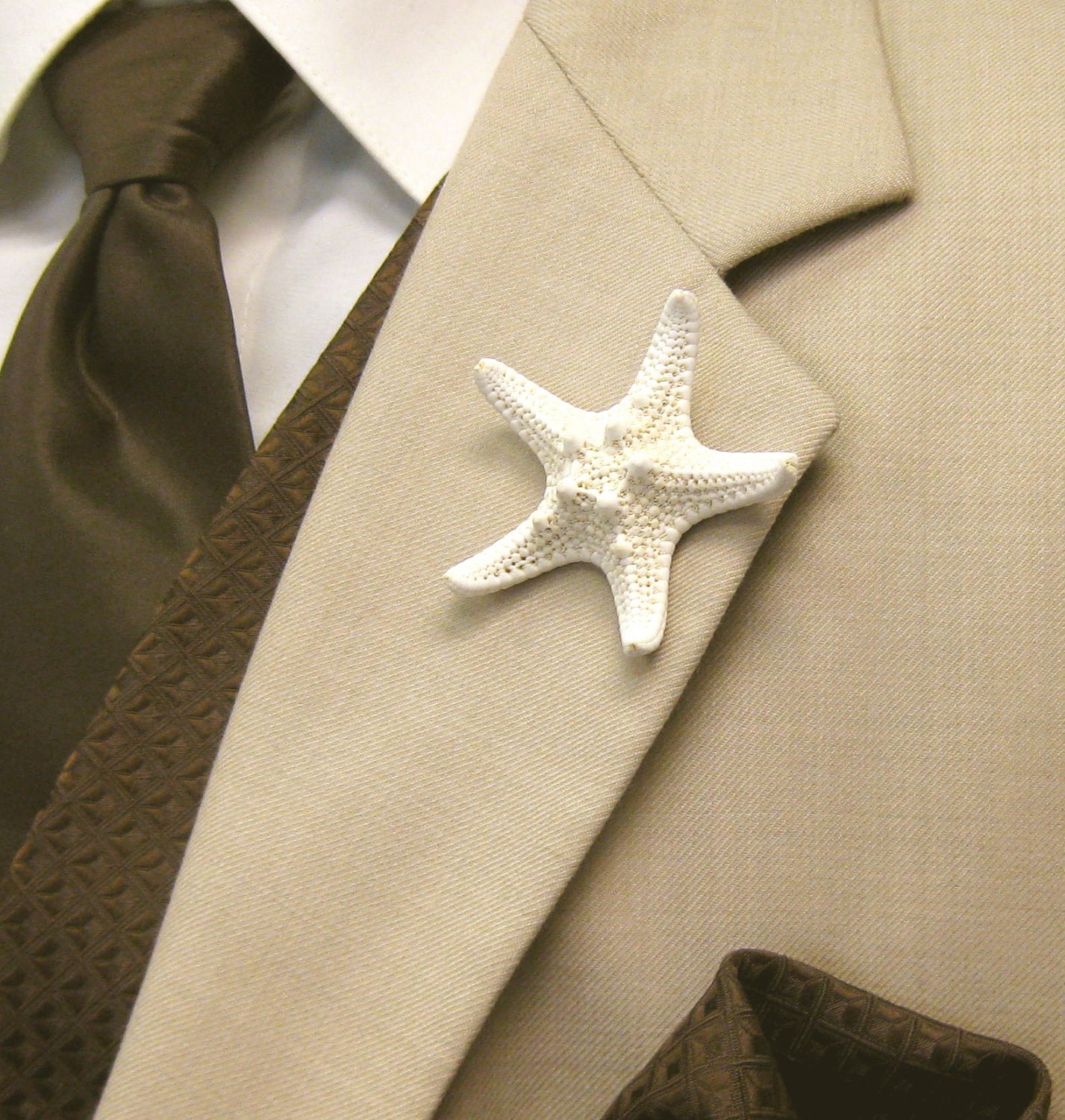 Starfish Boutonniere/Dress Pin/Hat Pin for Beach Weddings, Proms, Parties