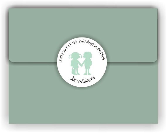 Children Theme - 40 2inch Circle Stickers - Choose your design - Thank You - Birthday - Baby Shower - Personalized Il_570xn