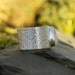 Sterling silver moonstone ring - textured - made to order