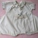 Quaint c1920s White Cotton Baby Romper Hand Embroidered Ducks