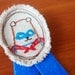 Medal Brooch - Embroidered Superhero Dog