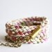Braided wrap bracelet - muted textile brass multicolor