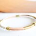 Brass & Ecru Fiber Bangle - Nebula collection