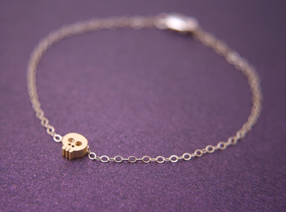 Mini Gold Skull Bracelet