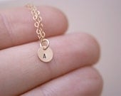 Mini Initial Necklace 14kt Gold Filled