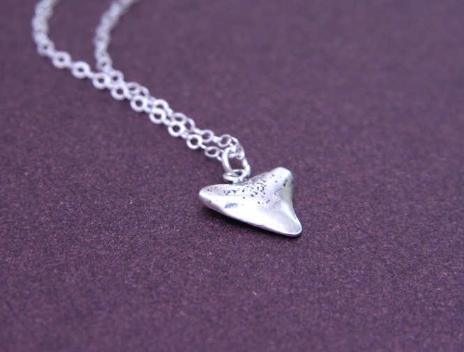 Teeny Tiny Shark Tooth Necklace Sterling Silver