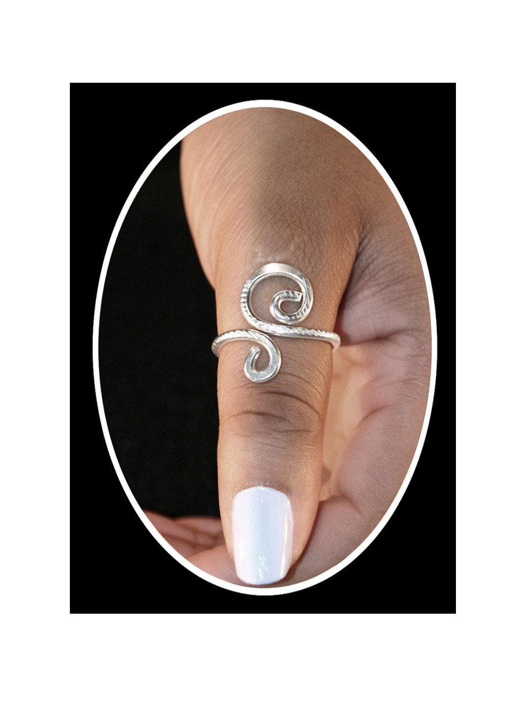 Sterling Silver Thumb Ring Adjustable by ULoveJewelry on Etsy