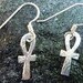 Ankh Earrings Tiny Sterling Silver Jewelry
