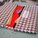 Grey and White Houndstooth Checkbook Cover