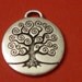 Silver plated tree of life pendent