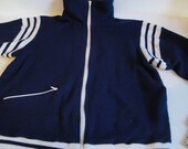 Vintage Navy Blue Jacket Winning Ways Zip Up Track Size M