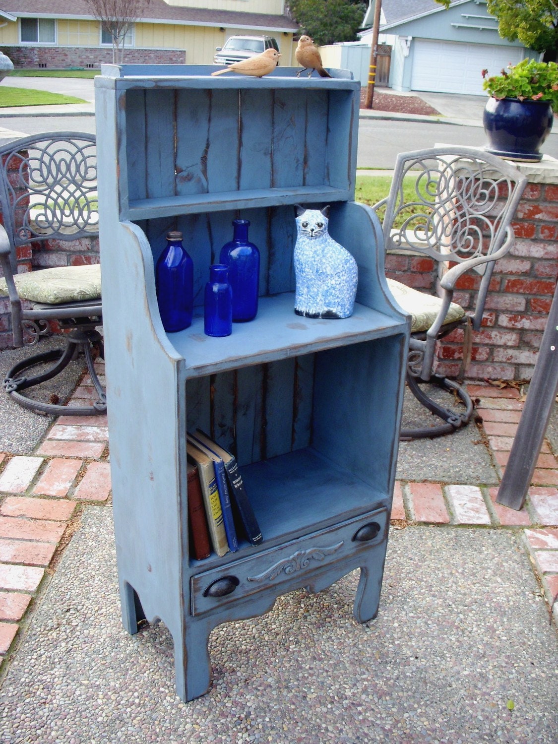 Wood Shelf Bookcase Furniture Cabinet - The Van Gogh Cabinet