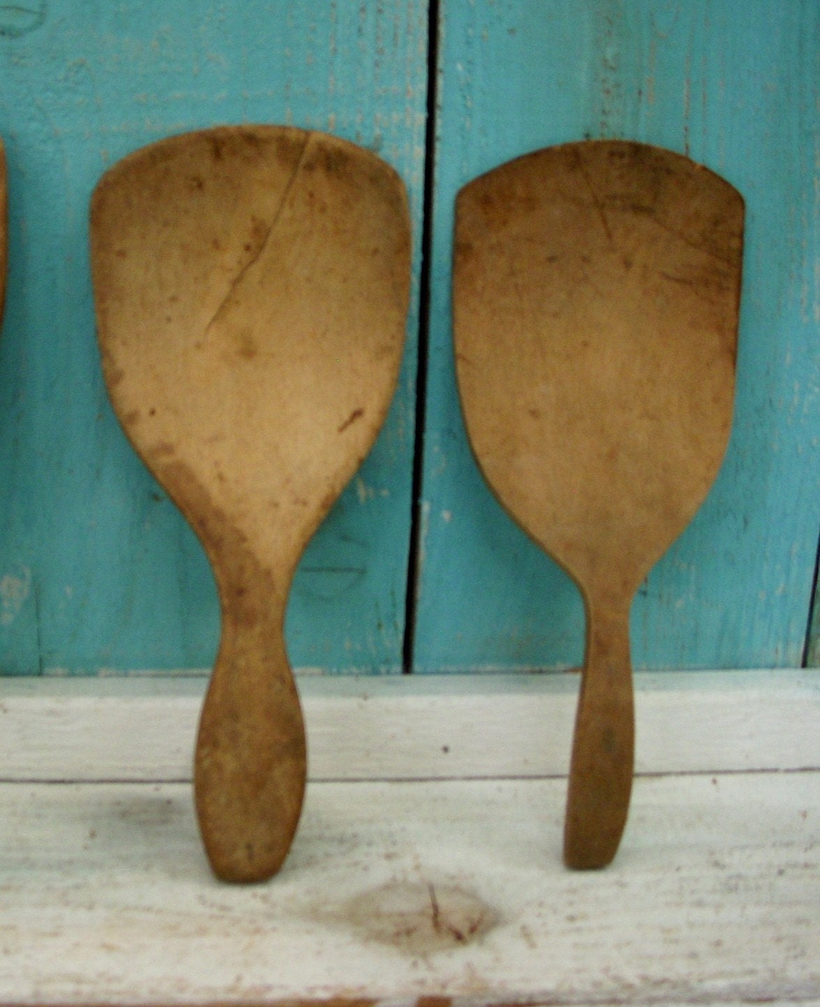 Primitive Antique Hand Carved Wooden Butter Paddles - Listing is for One Paddle Only