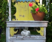 Potting or Hutch Table - Handmade Shabby Cottage, Paris Apartment, French Country, Distressed Furniture - LOCAL ONLY