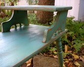 Table - Turquoise - Upcycled Furniture - Honey's Treasures - Recycled - Ecofriendly - 60's Side Accent Table