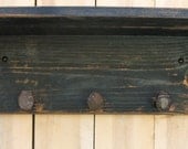 Rustic Shelf, Railroad Spike, Farmhouse Chic - Handmade - Shabby Cottage - 24 Inches Long