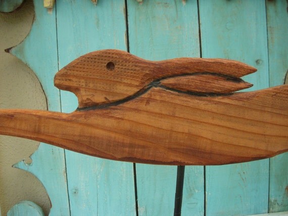 Handmade Rabbit Wood Rustic Rabbit Antique by honeystreasures