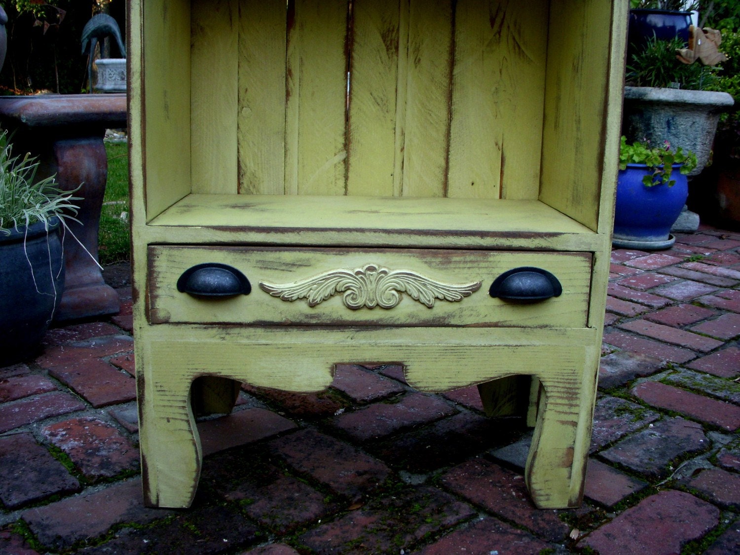 Wooden Shelf - Bookcase - Distressed Farmhouse Chic - Shabby Furniture - The Van Gogh Cabinet