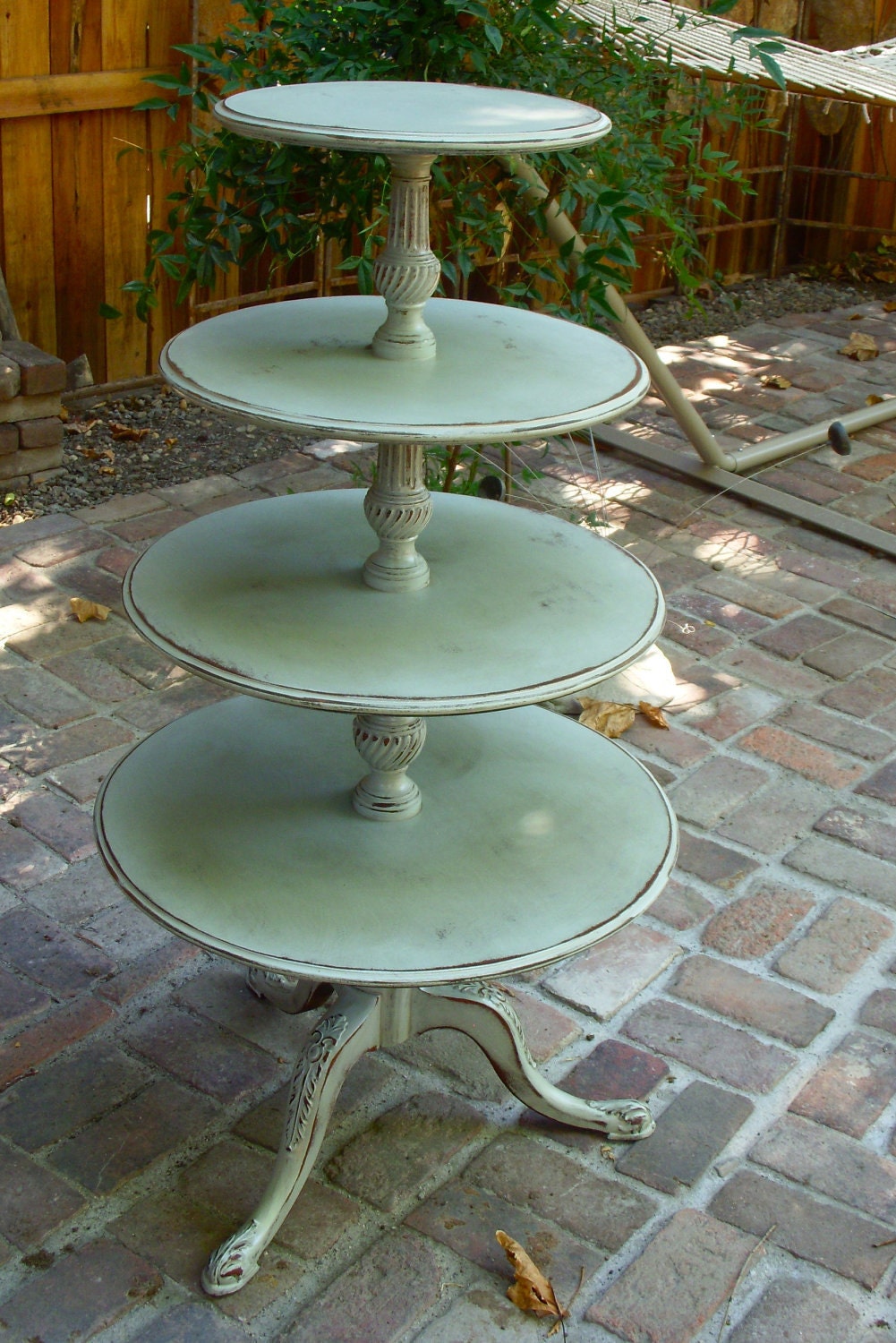 Wooden Shabby Furniture - Country Cottage Chic Table - Tiered Table - Home Decor - LOCAL ONLY