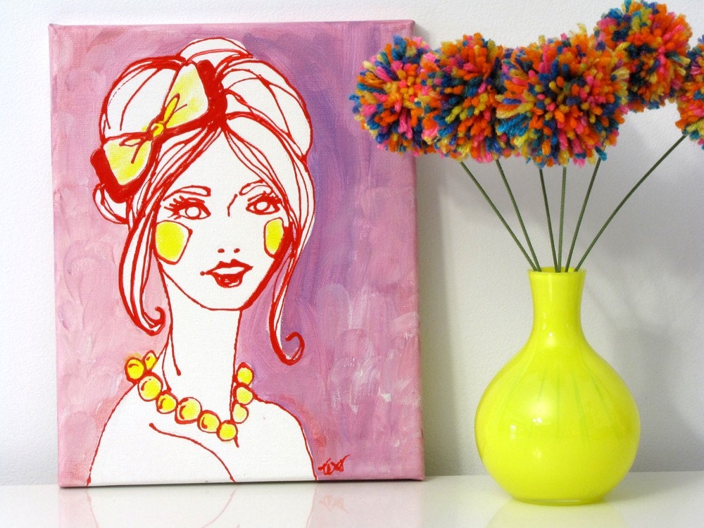 Bridget - Original Acrylic Painting, 8x10