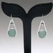 Sea Glass Jewelry - Sterling Aqua Sea Glass Earrings