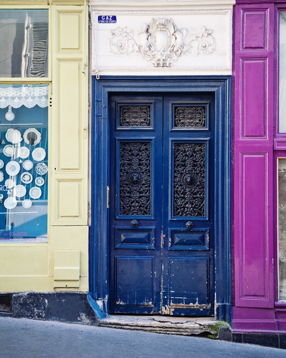 Bright Blue Paris Door Photography, Montmartre Paris, Travel Photography, Urban Decor - Montmartre Colors (8x10) - MelanieAlexandra Bright Blue Paris Door Photography, Montmartre Paris, Travel Photography, Urban Decor - Montmartre Colors (8x10) - MelanieAlexandra