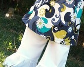 Girls White Boutique Ruffle Pants Baby Toddler 6mos to 10