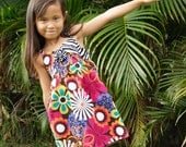 Girls Boutique Halter Dress Flower Power 6mos to 7/8