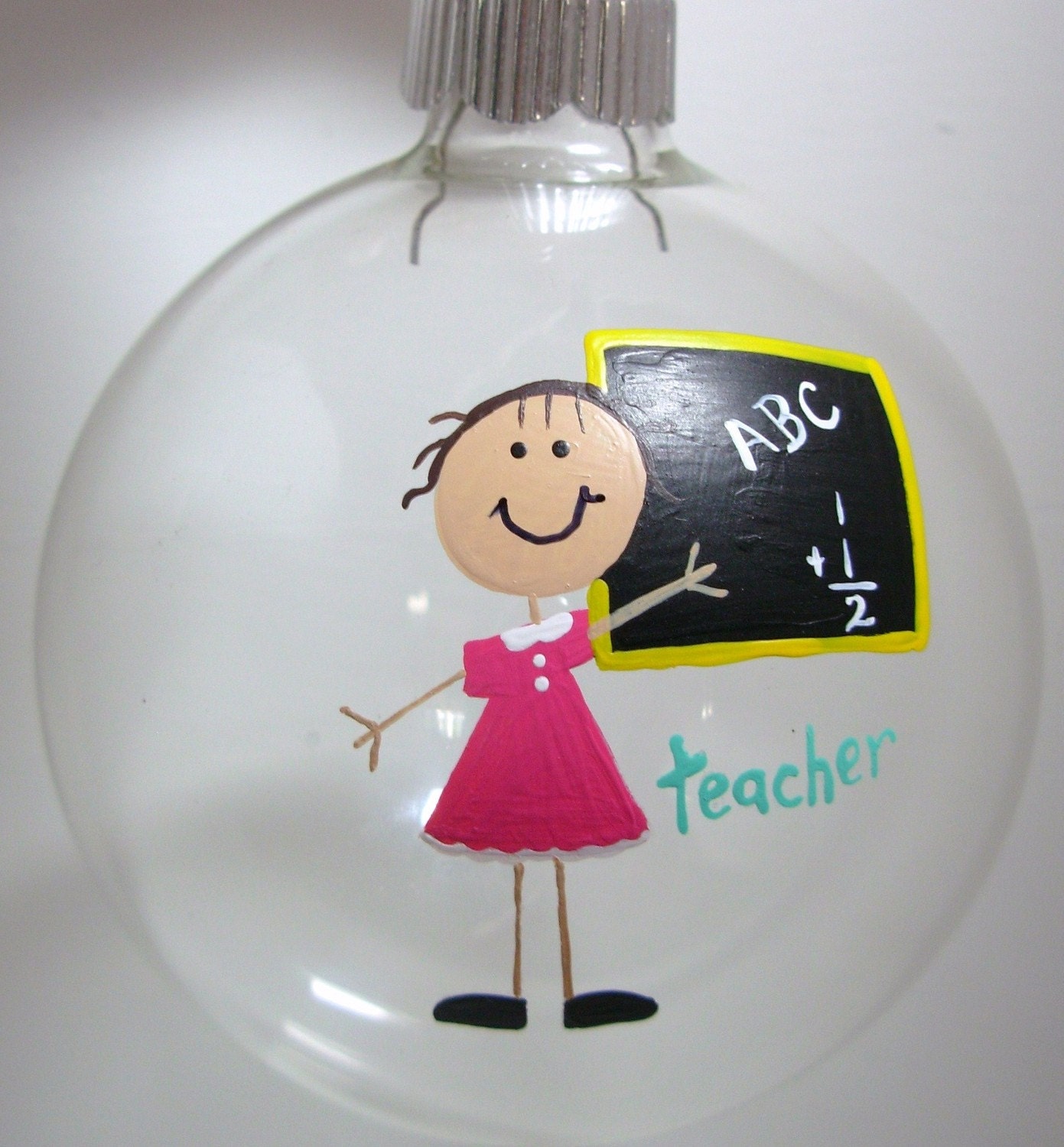 teacher christmas ornament handpainted personalized by teacher christmas ornament handpainted personalized by