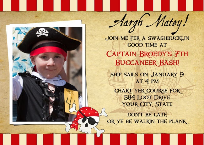 Pirate Birthday Invitation Printable