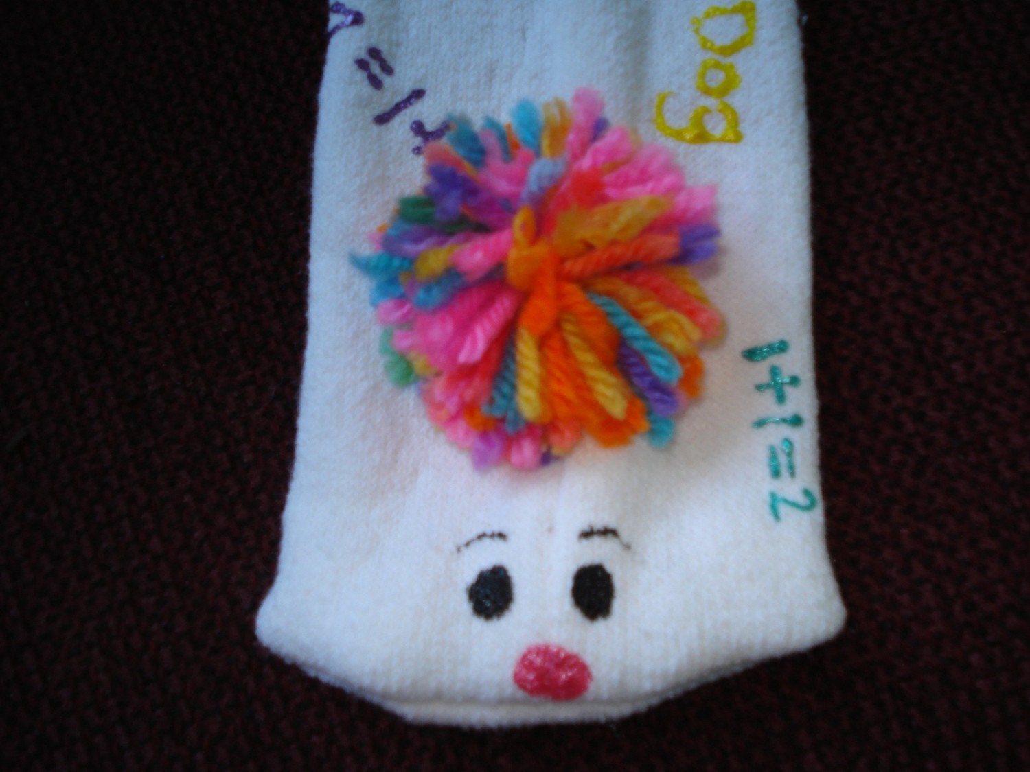 Sock puppet classroom teacher Daycare numbers spelling
