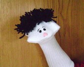 Black Haired Boy Sock Puppet from Puppets by Margie