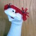 Red Haired Girl Sock Puppet with Braids
