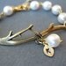 Pearl Bracelet - Personalized Bridesmaids Maid of Honor Birthday Anniversary Monogram Custom Initial Gold Leaf Branch bracelet