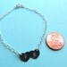 Personalized Initial STERLING Silver Bracelet, Two Hearts, Heart Bracelet, Anniversary Gifts, Engagement Gifts, Bridal Shower Gifts