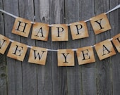 Happy New Year Banner - New Year- Vintage Inspired