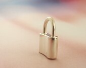 1 Large Sterling Silver Padlock Clasp - 20mm X 14mm