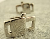 1 Large Stainless Steel Lobster Clasp - Unique Square Style - Sturdy and Shiny -17mm X  11mm